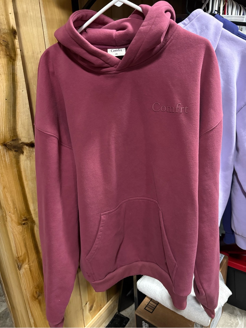 Comfort Colors Rose Pink Hoodie Sweatshirt